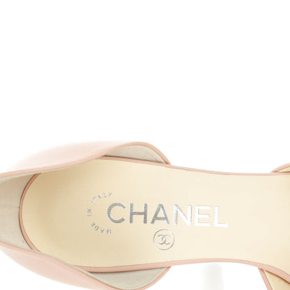 Chanel Lambskin Cap Toe CC Pumps 38 Black Pink 7 of 7
