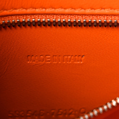 Balenciaga Shiny Calfskin Crocodile Embossed Small Hourglass Top Handle Bag Pop Orange 7 of 10