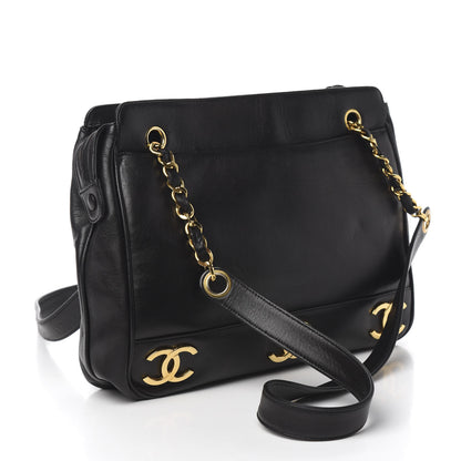 Chanel Lambskin CC Shoulder Bag Black 2 of 14