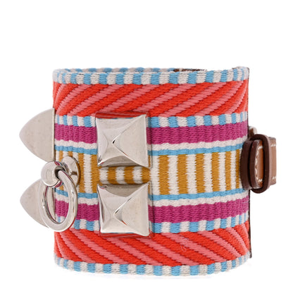 Hermes Toile Swift Cavale CDC Bracelet Capucine Magnolia Gold 1 of 7