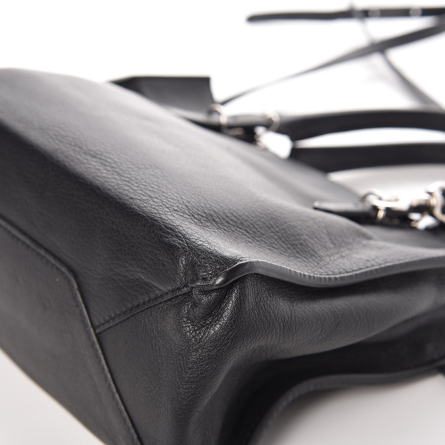 Calfskin Papier Mini A4 Tote Black
