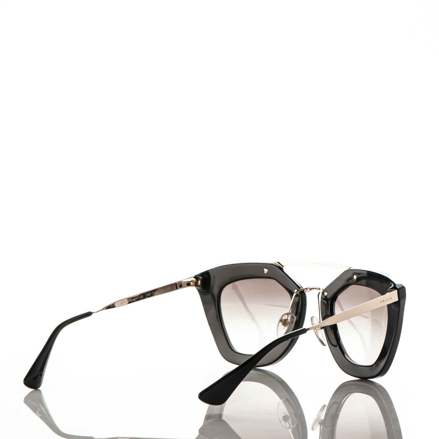Prada Acetate Cinema Sunglasses SPR 09Q Black 4 of 6