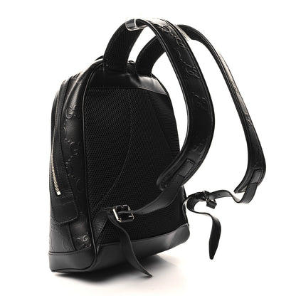 Gucci Calfskin GG Tennis Embossed Backpack Black 3 of 10