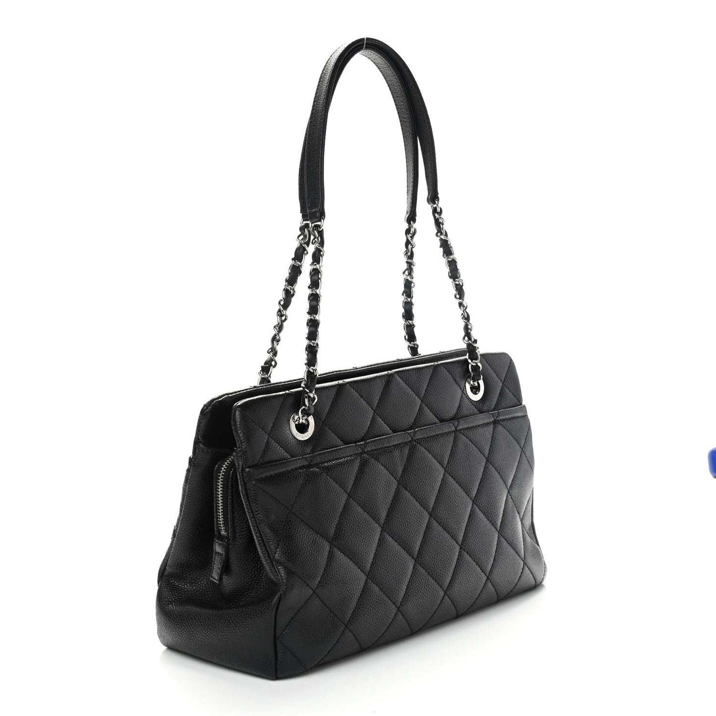 Caviar Quilted Timeless CC Soft Tote Black