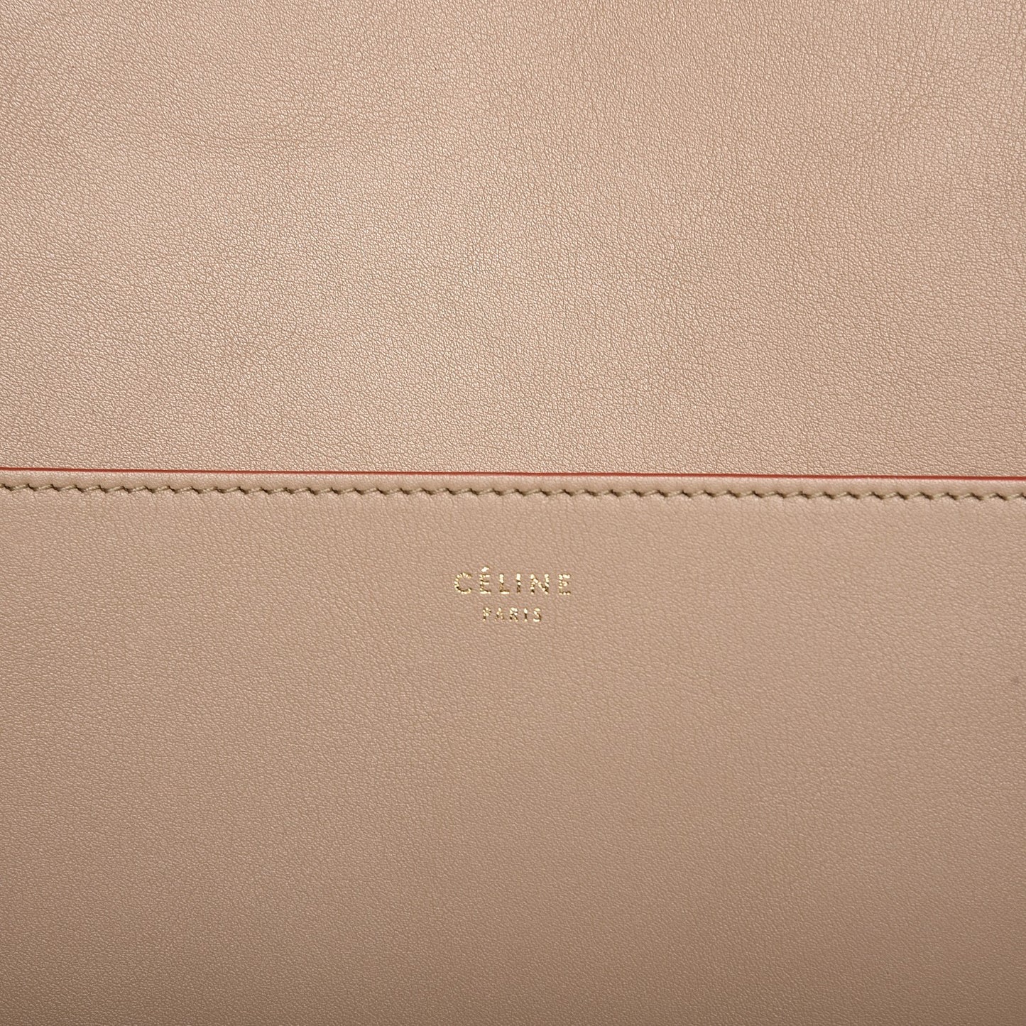 Natural Calfskin Sangle Bucket Bag Beige
