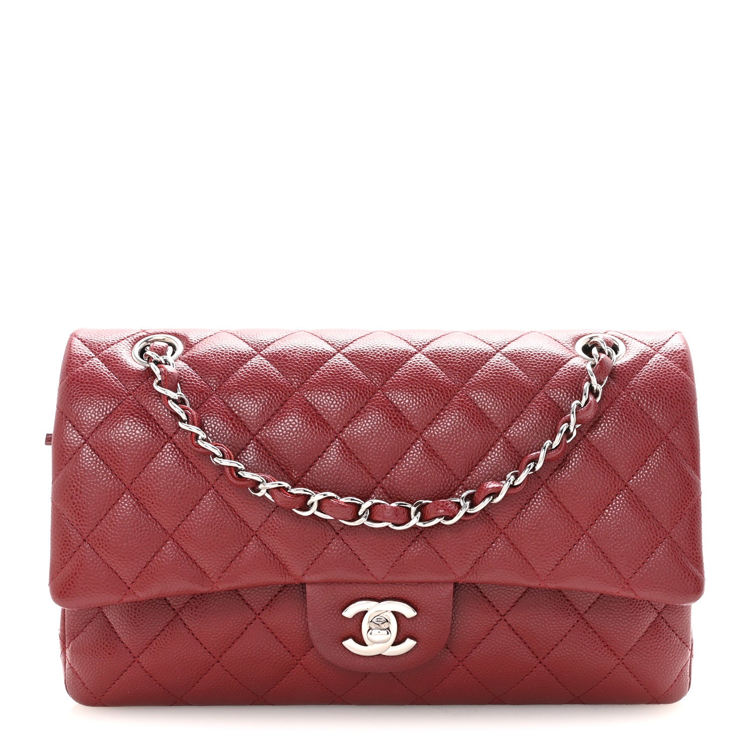 Chanel Caviar Quilted Medium Double Flap Burgundy 1 of 10
