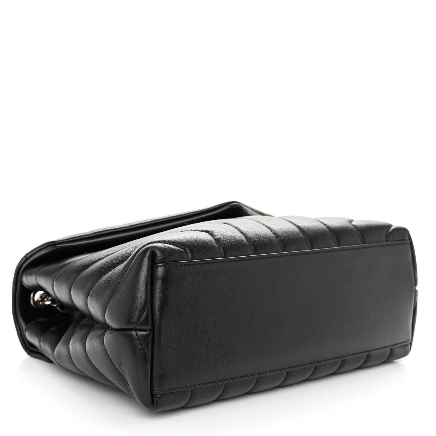 Saint Laurent Calfskin Y Quilted Monogram Small Loulou Chain Satchel Black 4 of 11