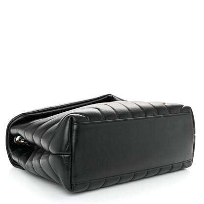 Saint Laurent Calfskin Y Quilted Monogram Small Loulou Chain Satchel Black 4 of 11