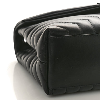 Saint Laurent Calfskin Y Quilted Monogram Monochrome Medium Loulou Chain Satchel Black 7 of 8