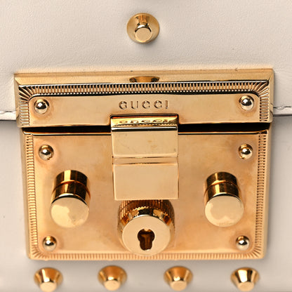 Gucci Calfskin Studded Small Padlock Shoulder Bag White 13 of 17