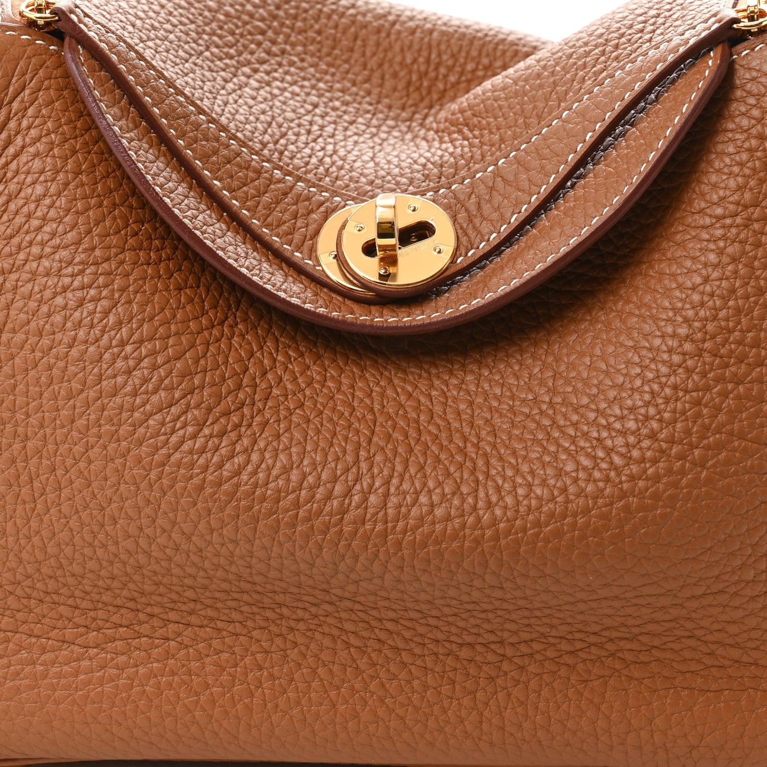 Hermes Taurillon Clemence Lindy 26 Gold 8 of 11