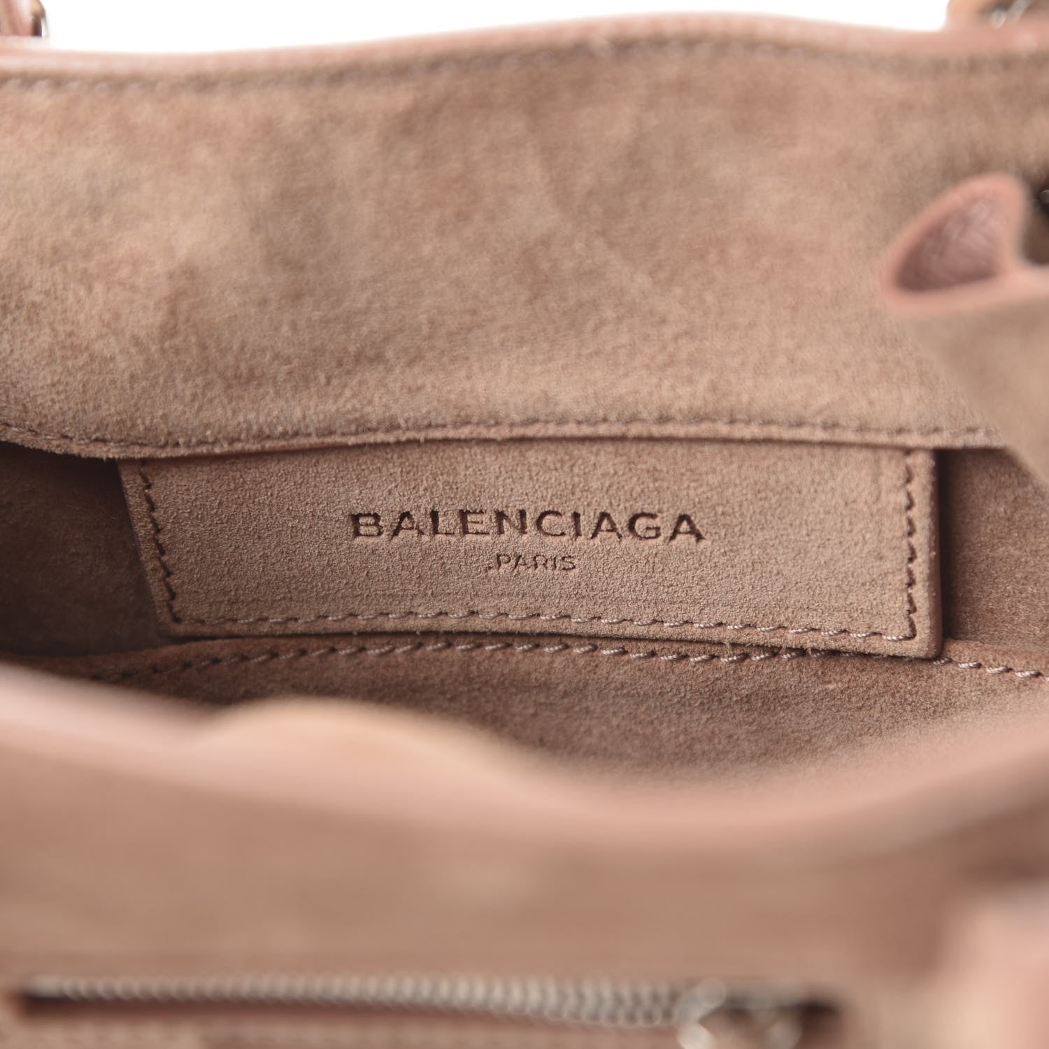 Balenciaga Baby Daim Calf Suede Papier Mini A4 Zip Around Tote Bois De Rose 8 of 11
