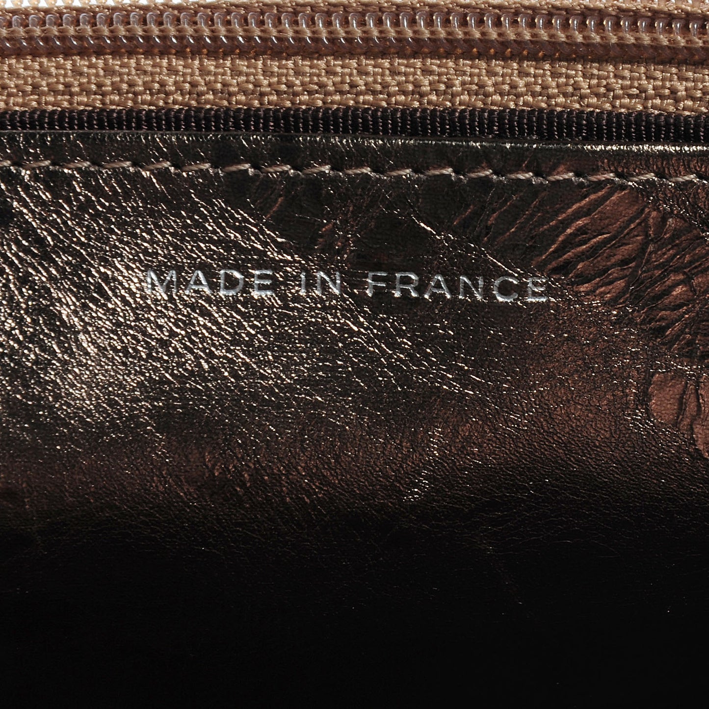 Metallic Reissue Wallet On Chain Bronze