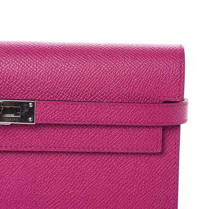 Hermes Epsom Kelly Longue Wallet Rose Pourpre 10 of 11