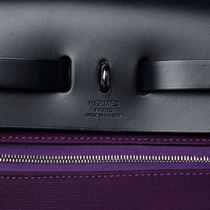 Hermes Military Toile Vache Hunter Herbag Zip PM 31 Cassis Bleu Indigo 8 of 22