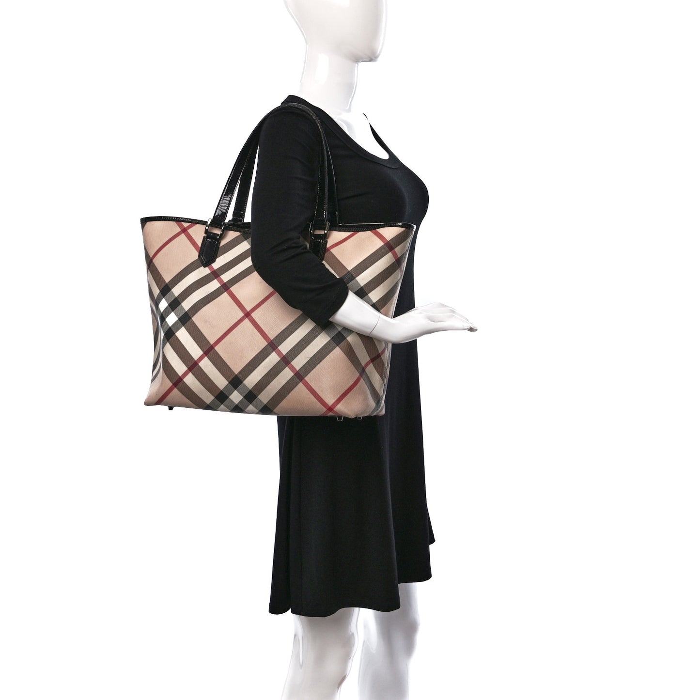 Supernova Check Large Nickie Tote Black