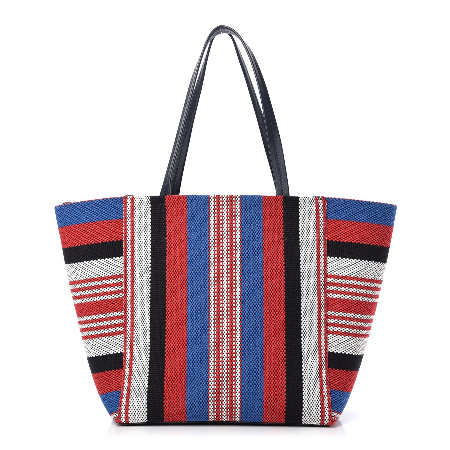 Celine Textile Striped Small Horizontal Cabas Phantom Navy Blue 1 of 9