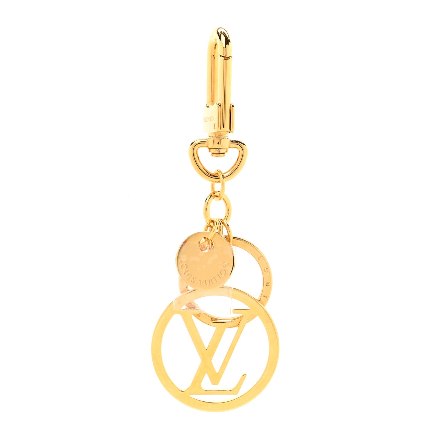 Louis Vuitton LV Circle Bag Charm Key Holder Gold 1 of 3