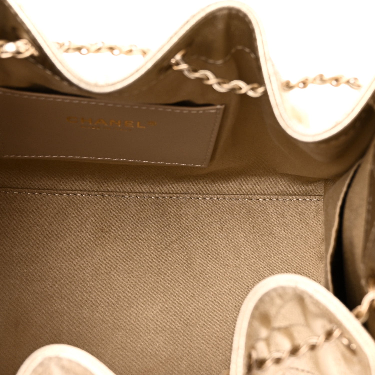 Chanel Metallic Caviar Quilted Small Chanel 25 Handbag Gold 5 of 11