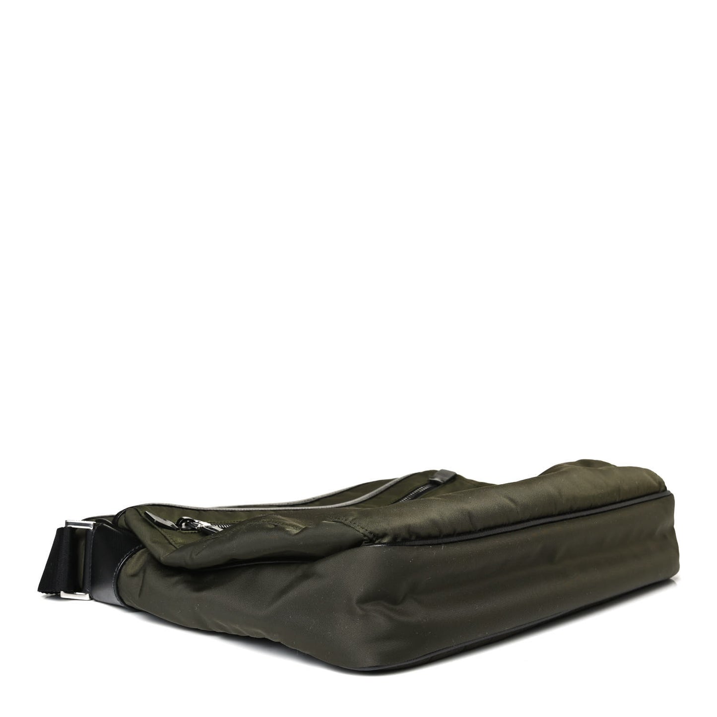 Tessuto Nylon Saffiano Messenger Bag Militare