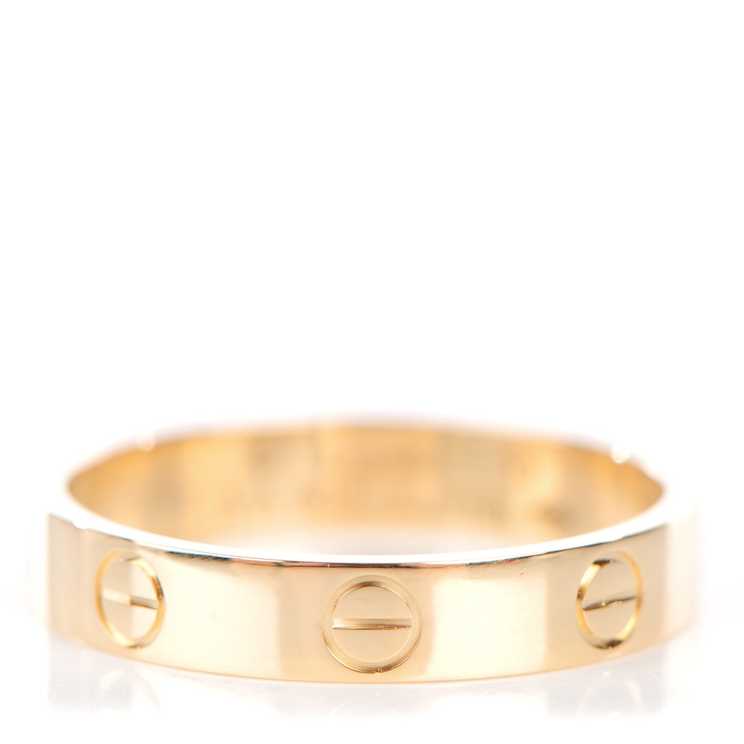 18K Yellow Gold 4mm LOVE Wedding Band Ring 55 7.25