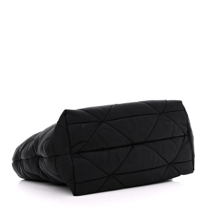 Prada Re-Nylon Nappa Triangle Quilted Padded Double Handled Zip Pocket Tote Black 4 of 13