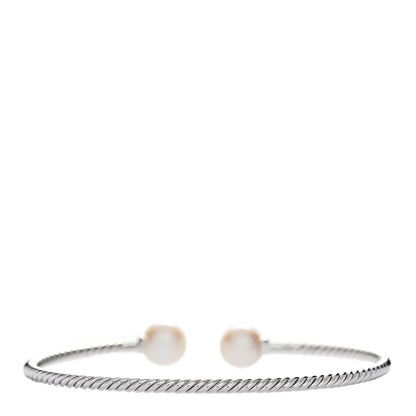 David Yurman 18K White Gold Pearl 9mm Solari Bracelet 2 of 4