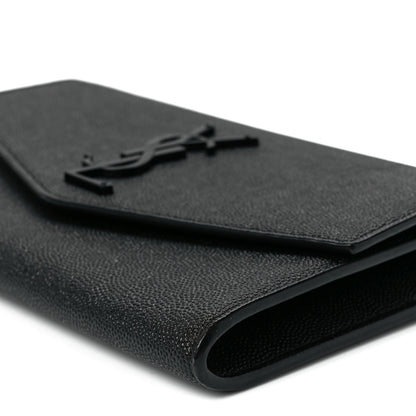 Saint Laurent Grain de Poudre Uptown Chain Wallet Black 10 of 10