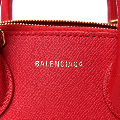Balenciaga Grained Calfskin XXS Ville Top Handle Bag Rouge Coquelicot 6 of 9