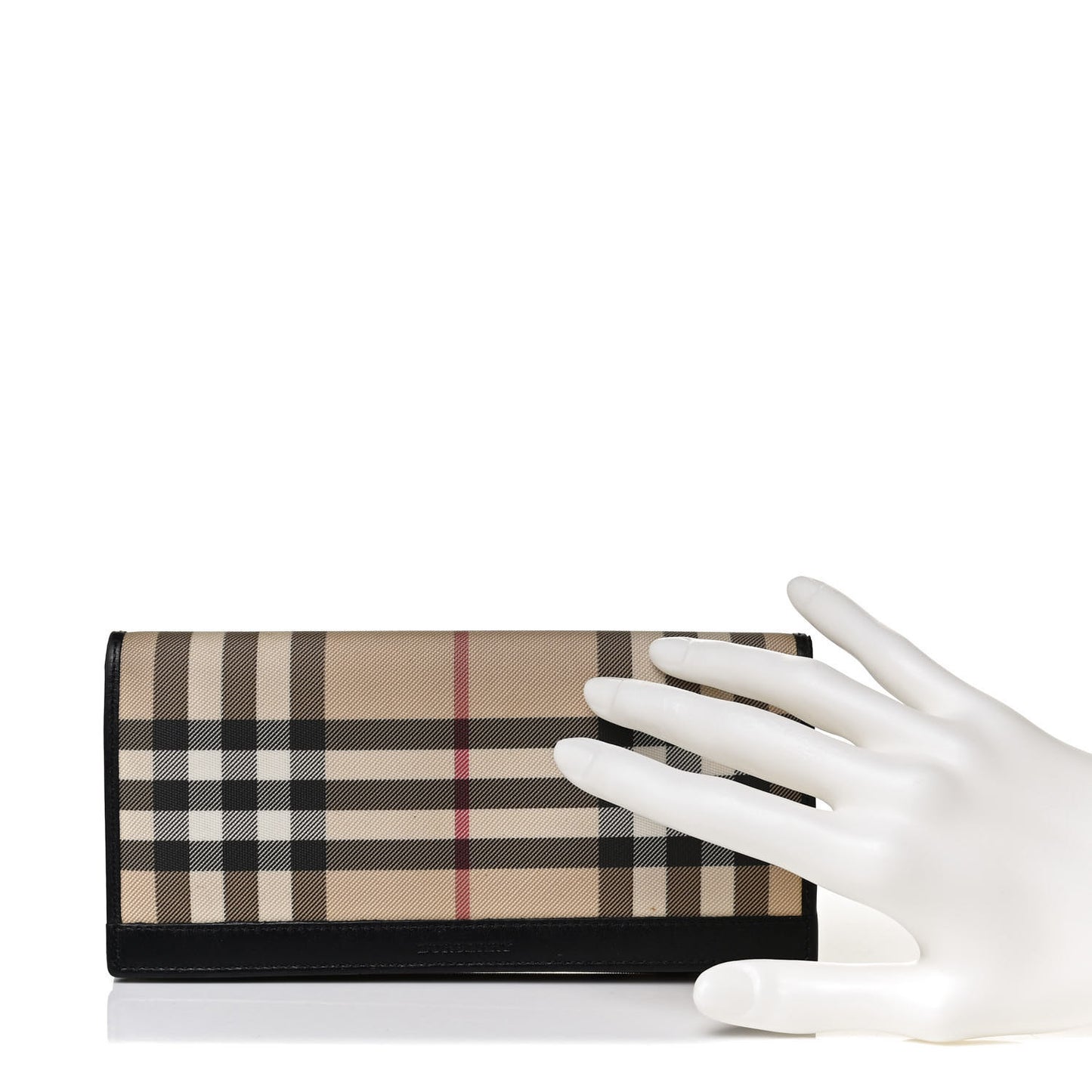 House Check Continental Wallet Black
