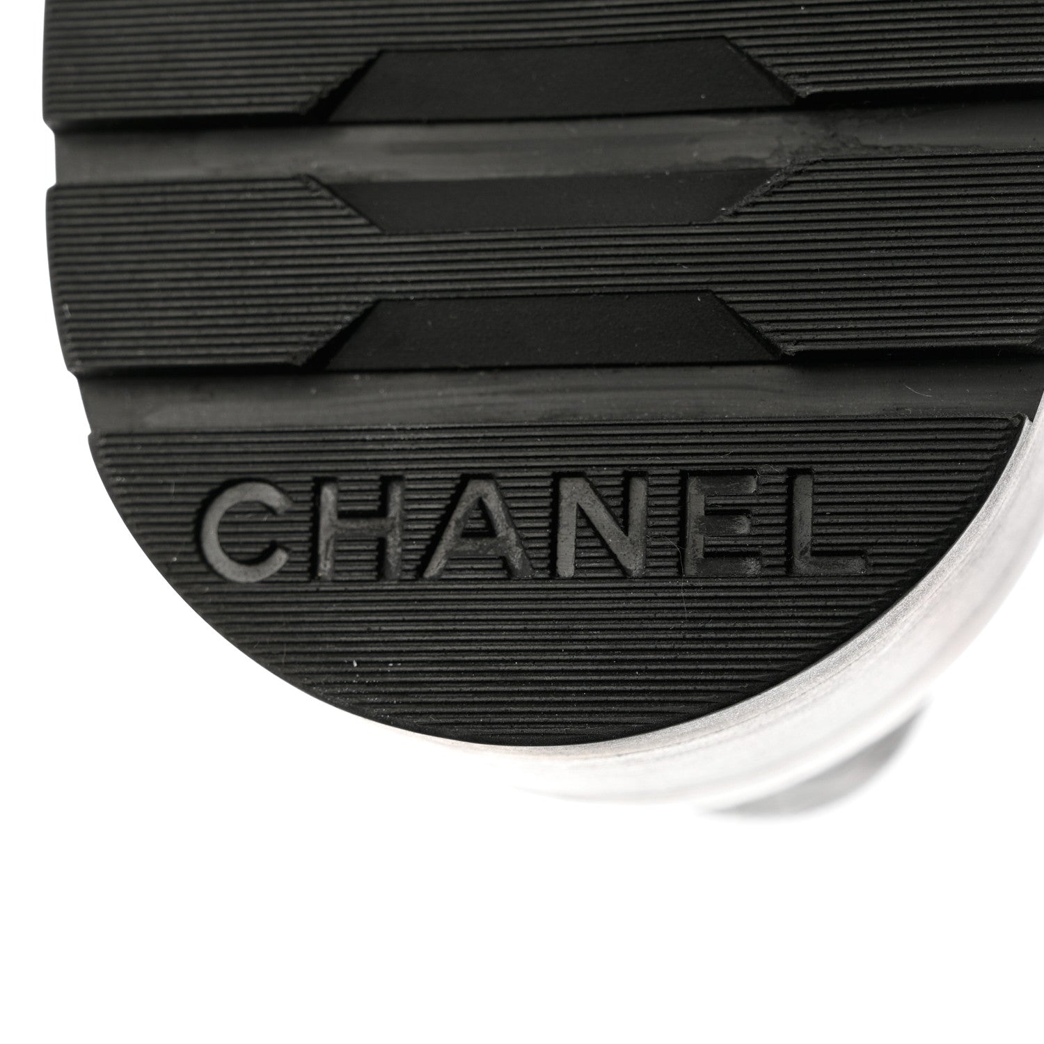 Chanel Shiny Goatskin Calfskin Quilted Lace Up Combat Boots 39 Black 9 of 10