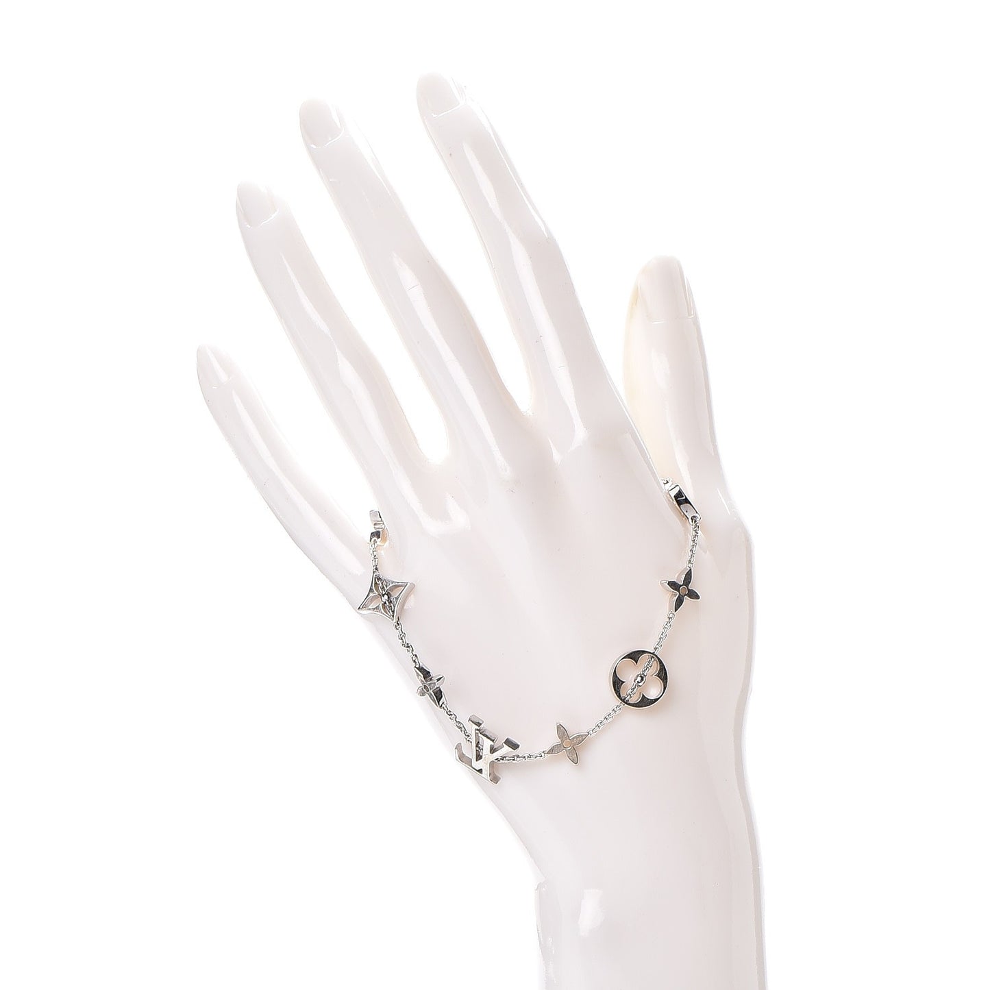 18K White Gold Monogram Bracelet