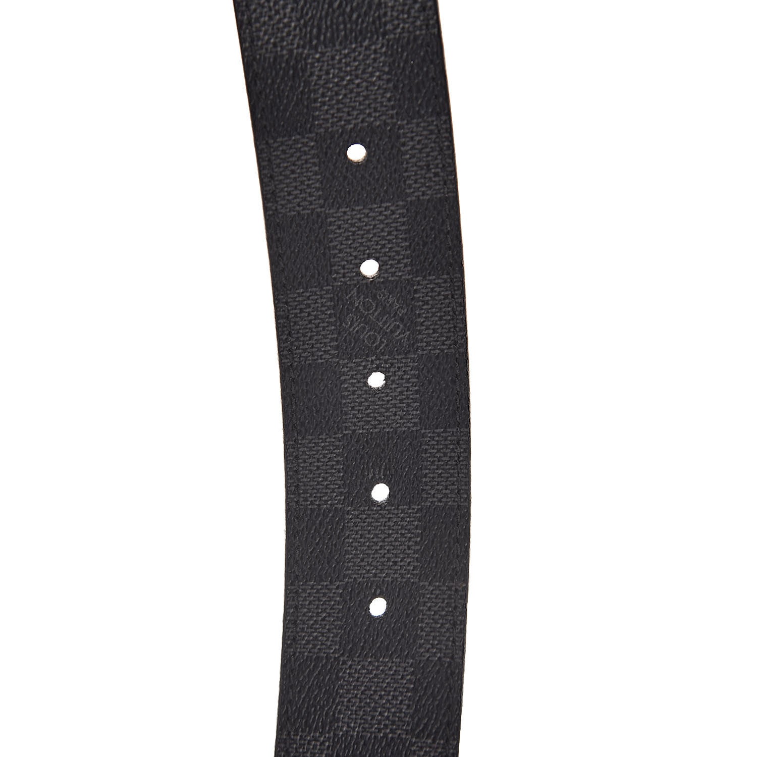 LOUIS VUITTON ダークブラウン ベルト 42/105 Louis Vuitton Damier Canvas/Brown Leather LV Initiales Belt