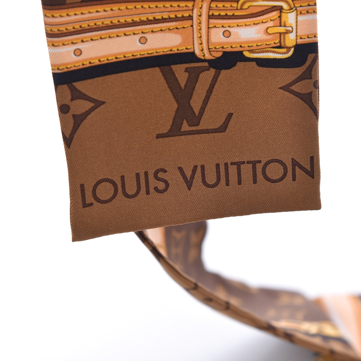Silk Monogram Confidential Bandeau Brown