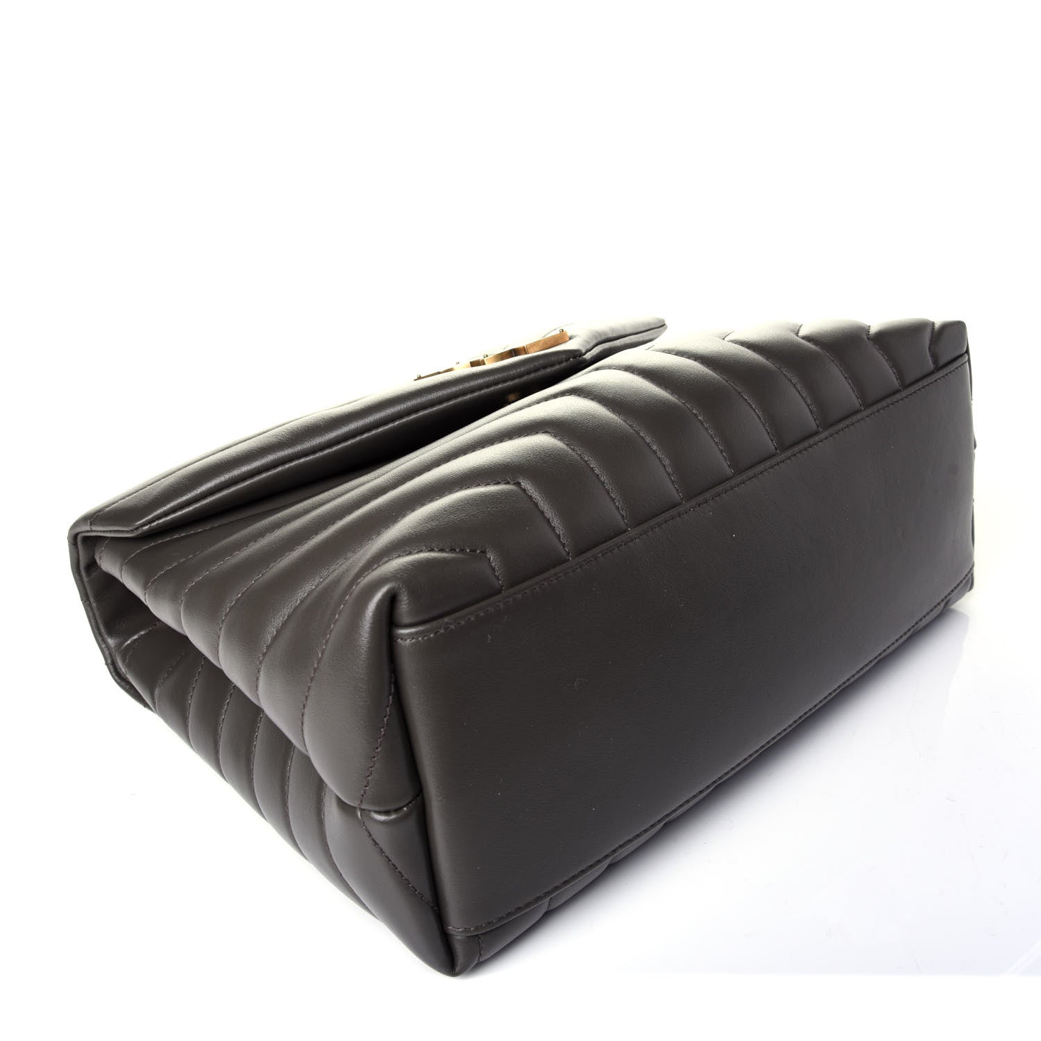 Saint Laurent Calfskin Y Quilted Monogram Medium Loulou Chain Satchel Earth 4 of 9