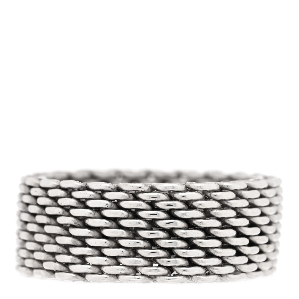 Tiffany Sterling Silver Somerset Mesh Ring 70 13 3 of 4
