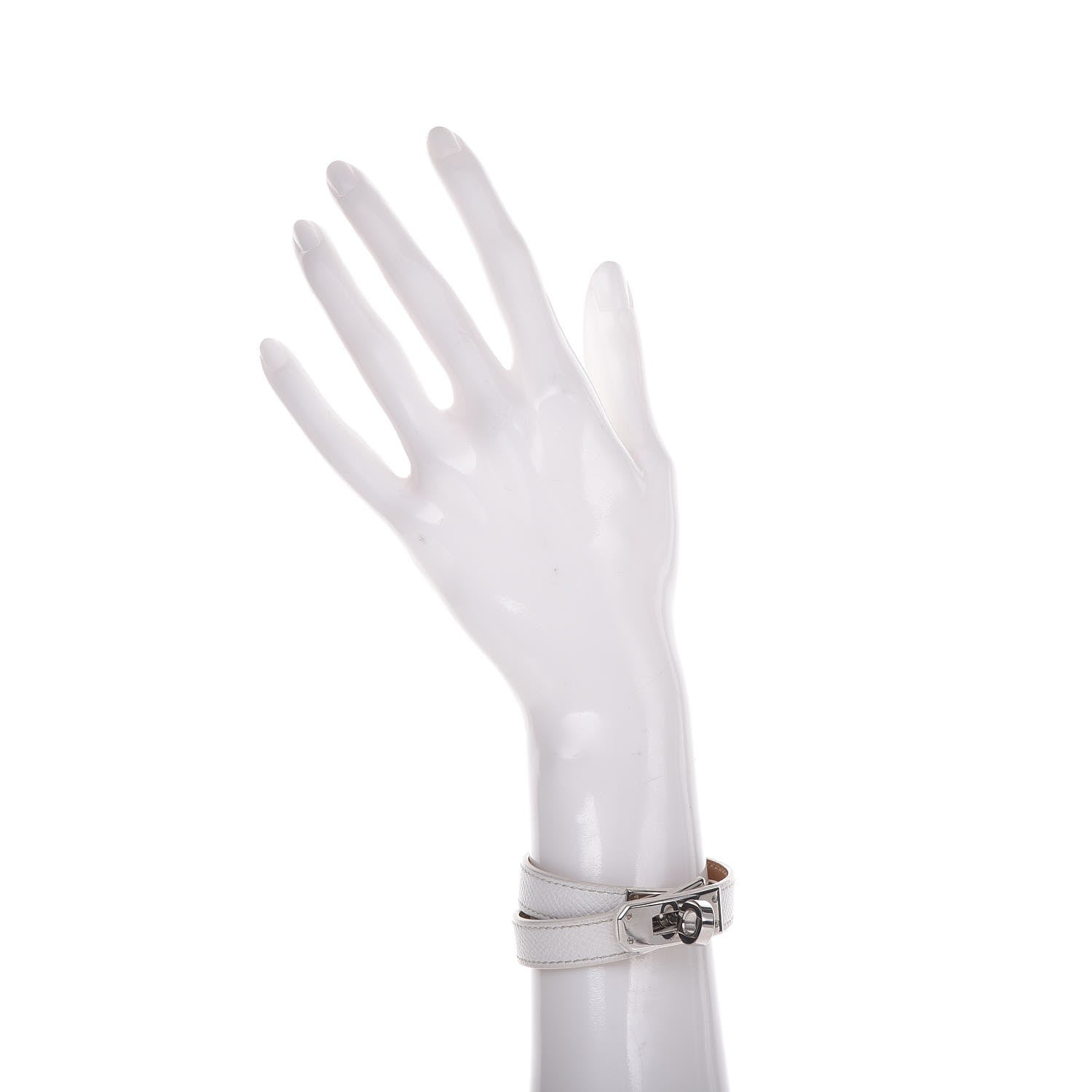 Hermes Epsom Kelly Double Tour Bracelet S White 2 of 6
