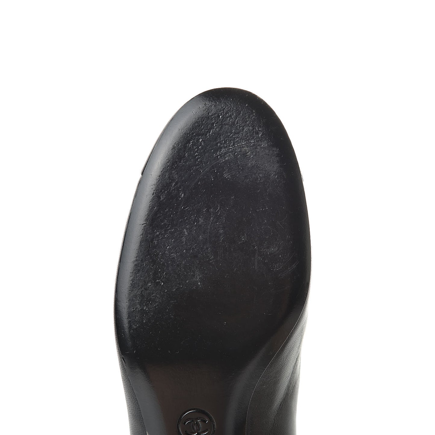 Lambskin Pearl CC Cap Toe Pump 36.5 Black