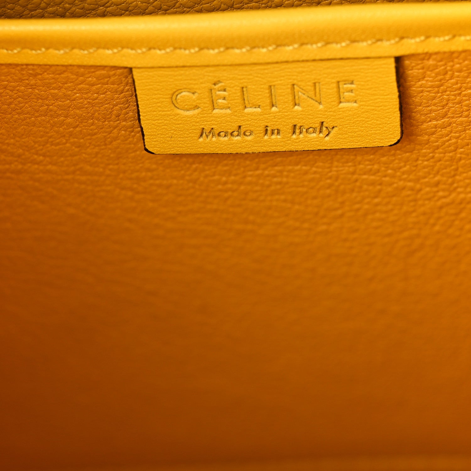 Celine Smooth Calfskin Nano Luggage Yellow 6 of 10