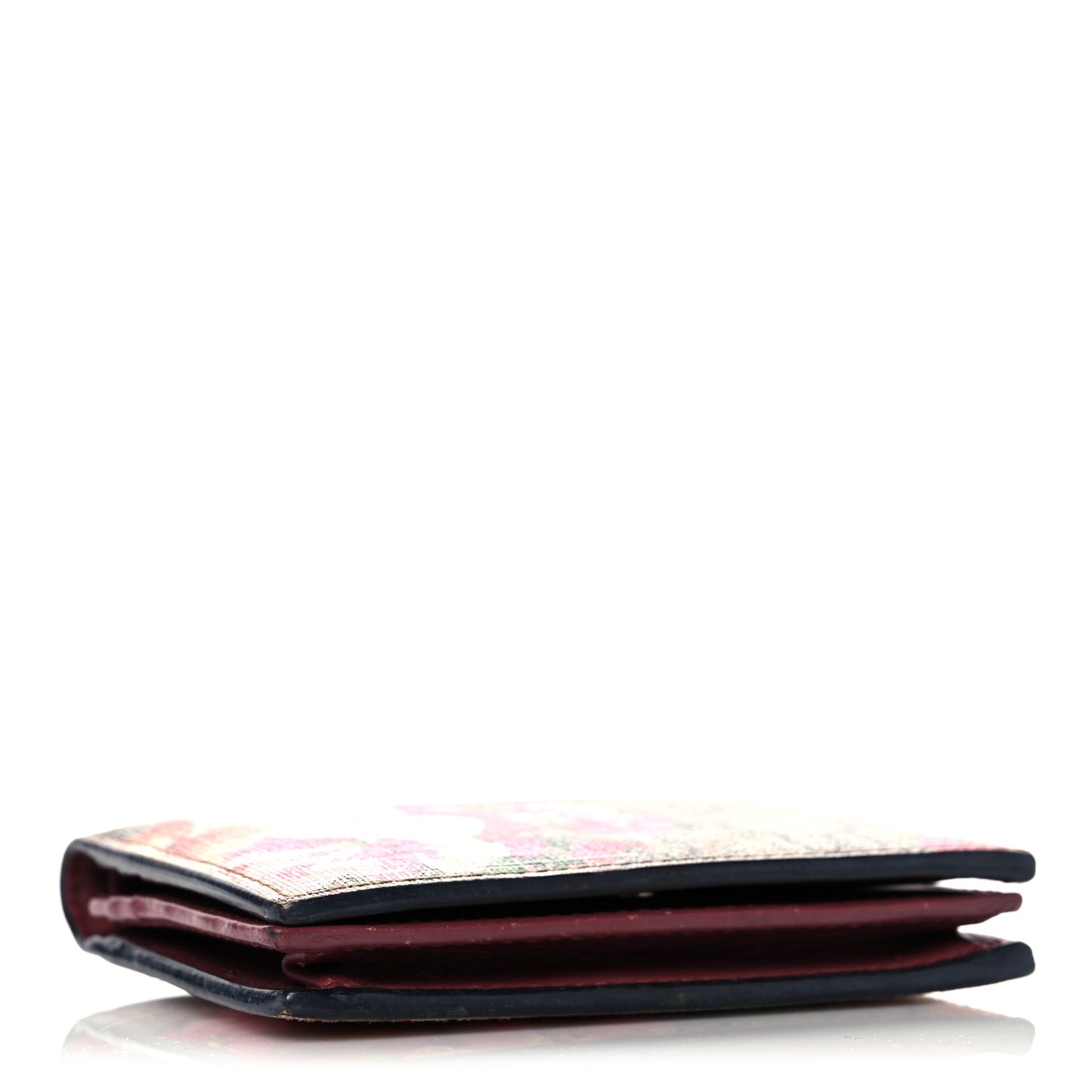 GG Supreme Monogram Blooms Card Case Beige Multicolor Dry Rose