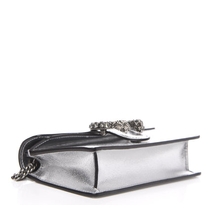 Gucci Metallic Calfskin Super Mini Dionysus Shoulder Bag Silver 4 of 8