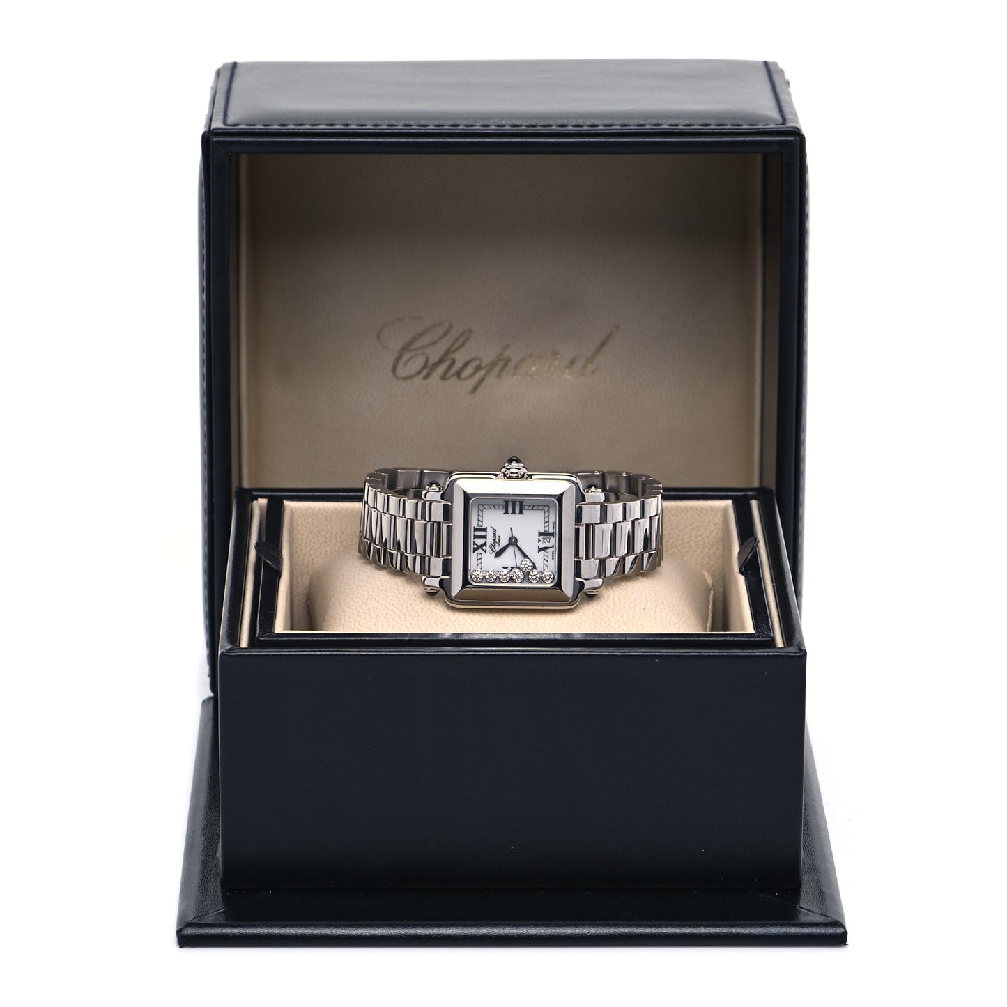 Stainless Steel 7 Diamond 27mm Happy Sport Quartz Watch