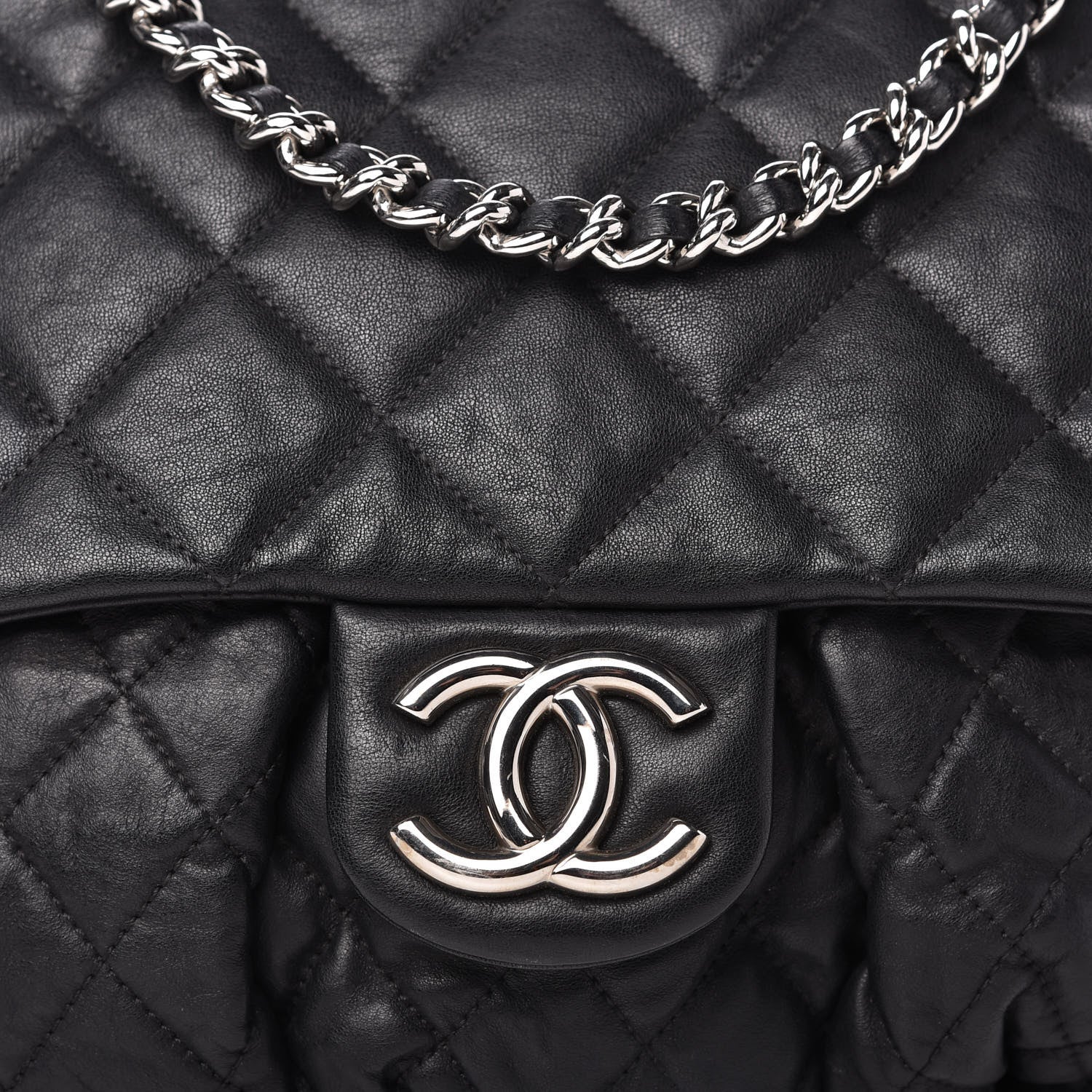 Chanel Washed Lambskin Quilted Large Chain Around Messenger 10 of 10