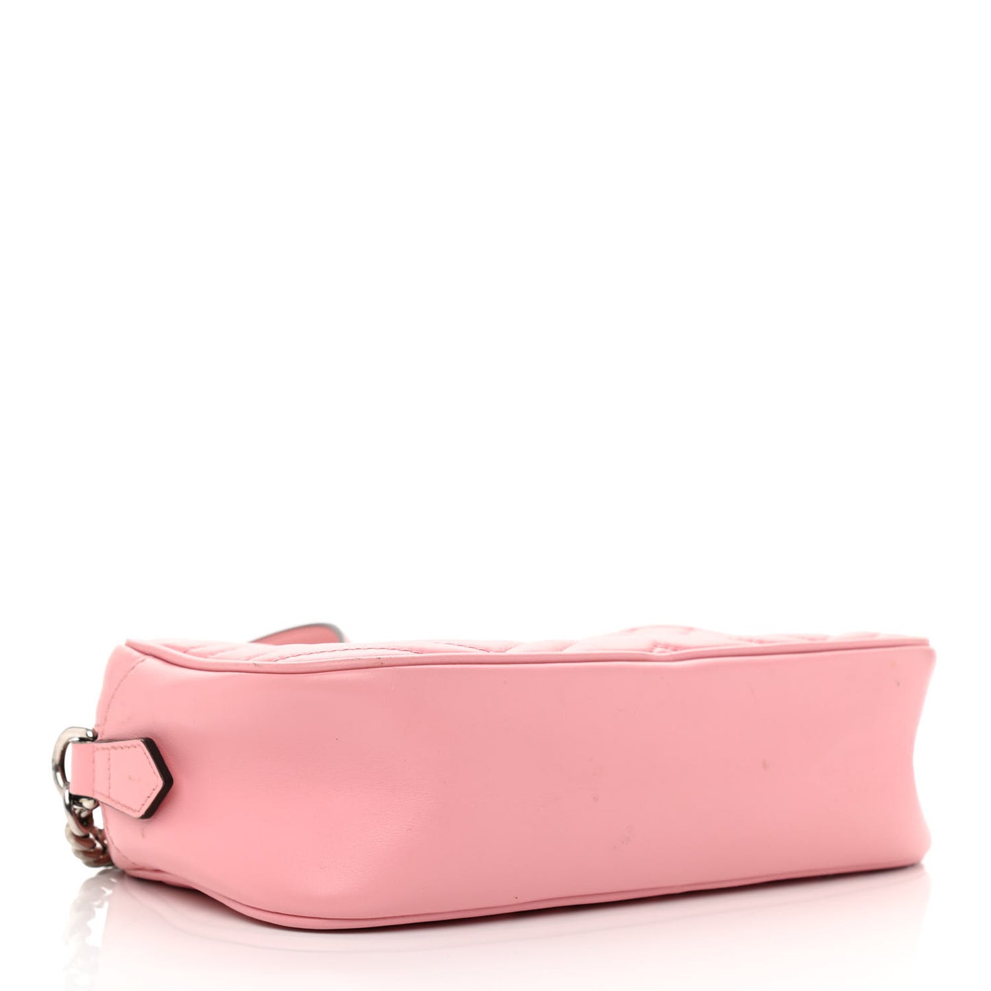 Calfskin Matelasse Small GG Marmont Chain Shoulder Bag Wild Rose