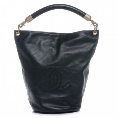 Chanel Calfskin CC Bucket Bag Black 1 of 7