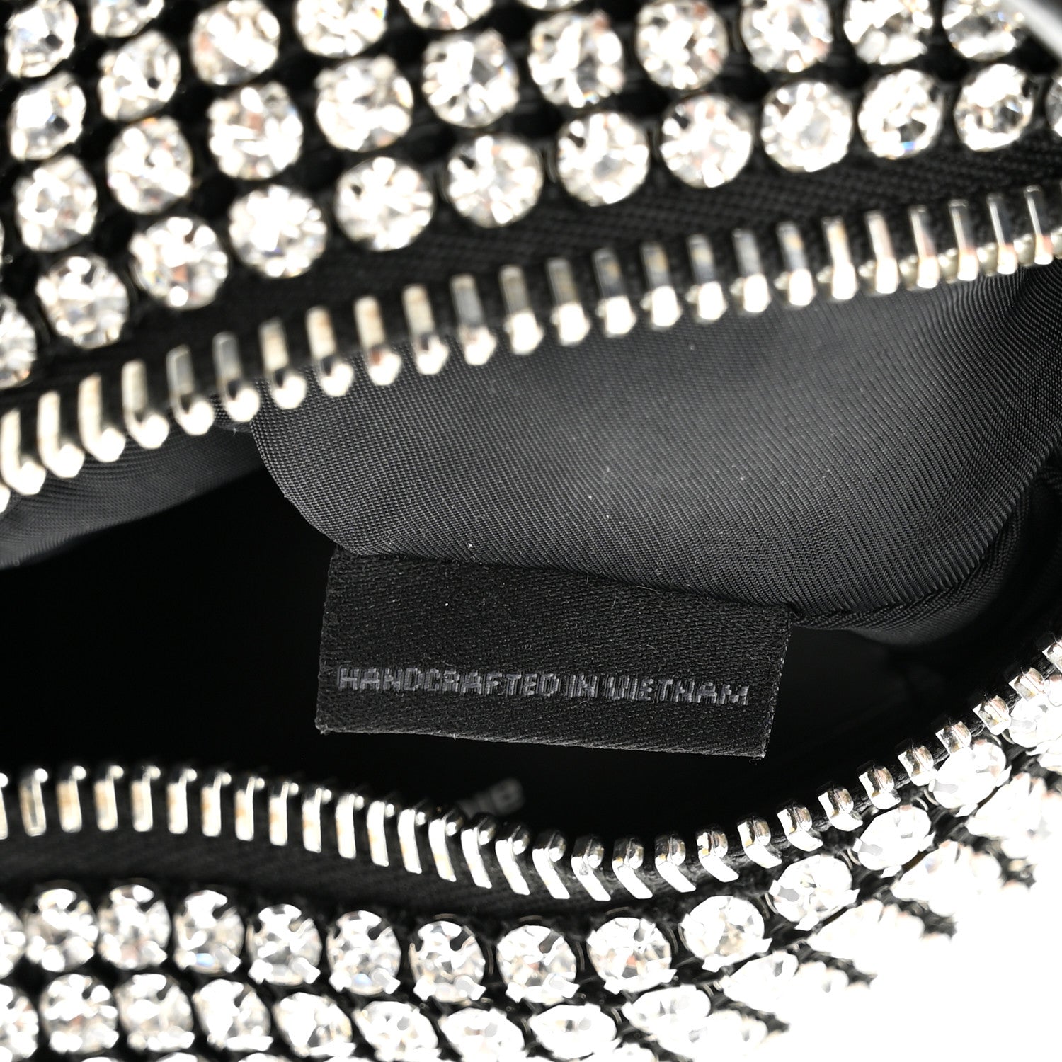 Alexander Wang Mesh Crystal Rhinestone Mini Heiress Pouch Black Silver 8 of 12