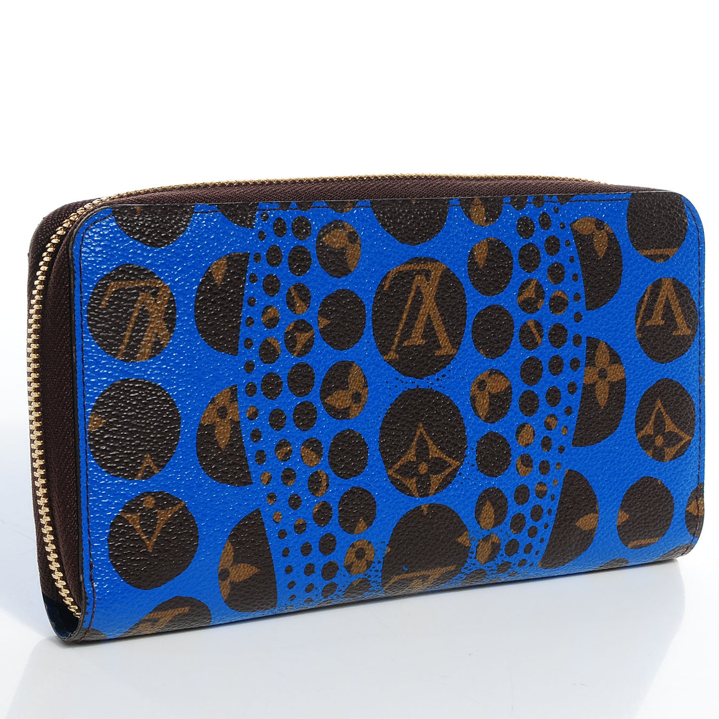 Monogram Kusama Pumpkin Dots Zippy Wallet Blue