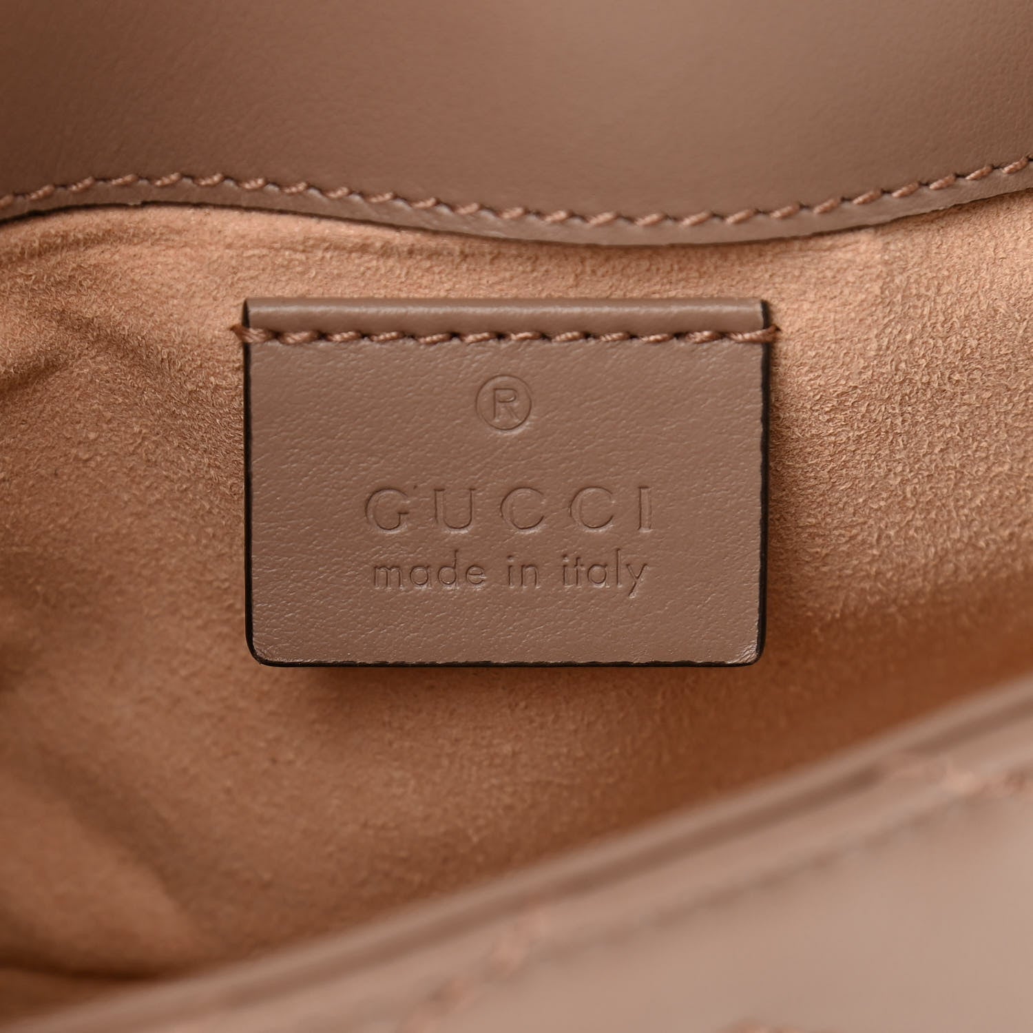 Gucci Calfskin Matelasse Super Mini GG Marmont Shoulder Bag Porcelain Rose 6 of 11