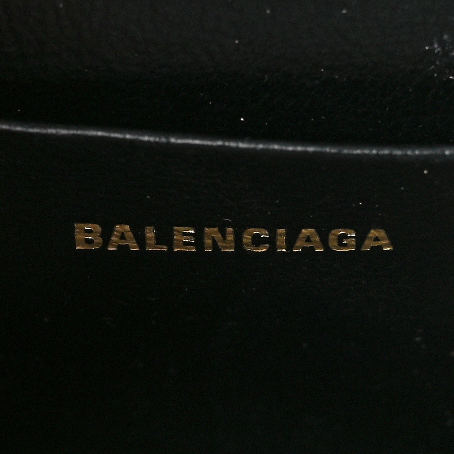 Balenciaga Metallic Calfskin Crocodile Embossed Hourglass Top Handle Bag Mini Gold 6 of 12