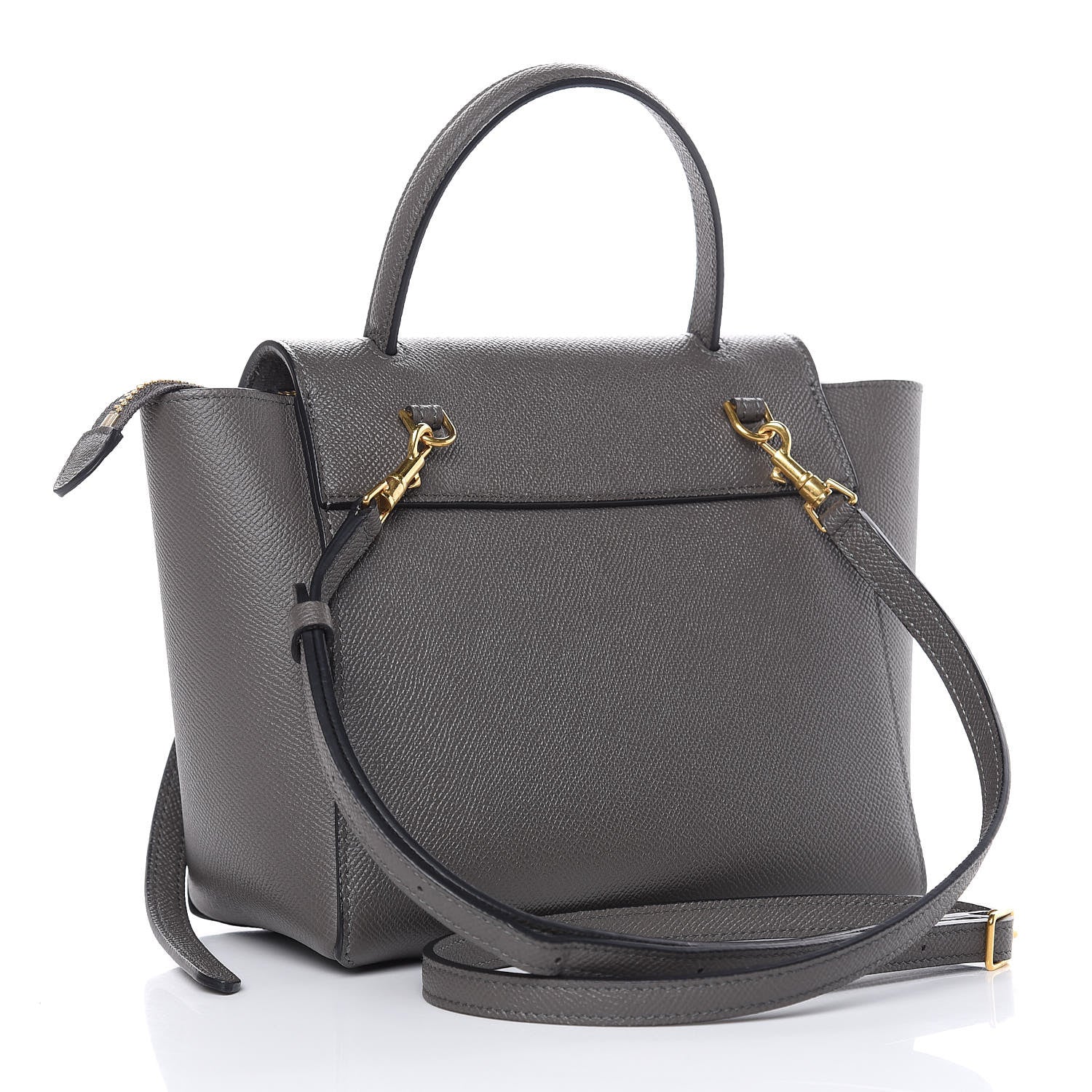 Celine Grained Calfskin Nano Belt Bag Grey 3 of 9